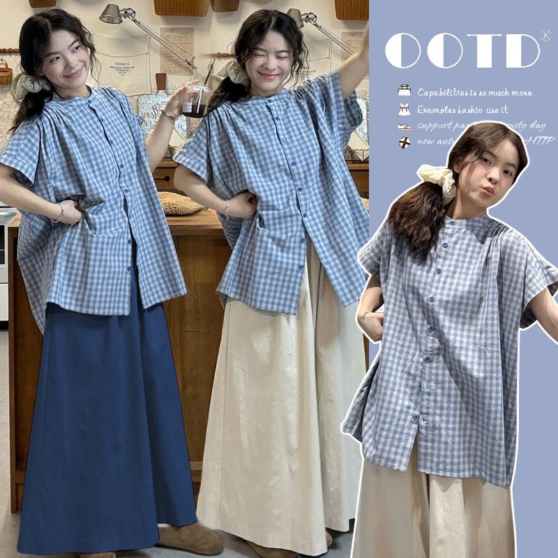 孕妇装体恤衬衫夏季新款大码休闲舒适上衣韩版条纹设计百搭衬衫潮