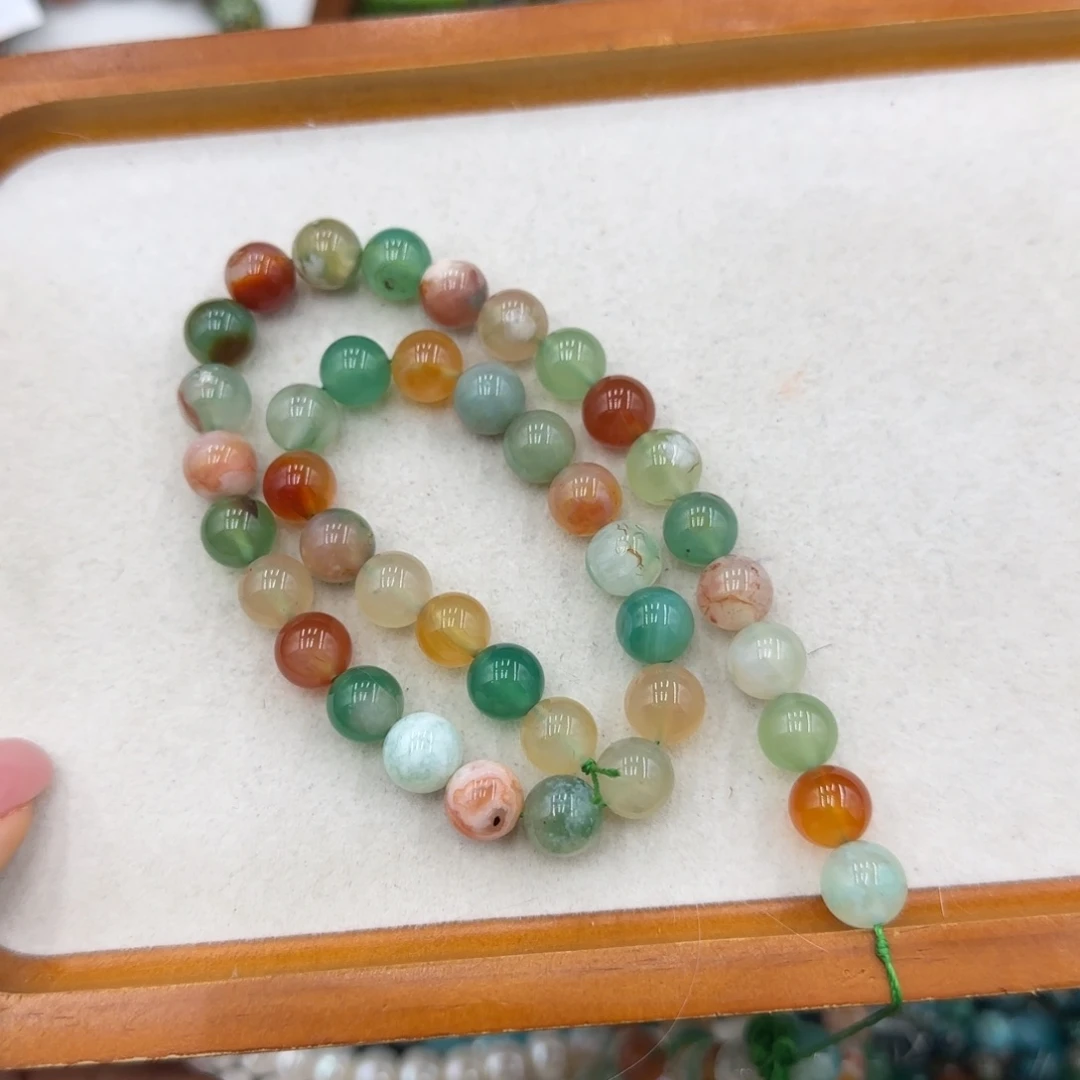 玛瑙/玉髓未镶嵌珠宝半成品樱花玛瑙一条卡十