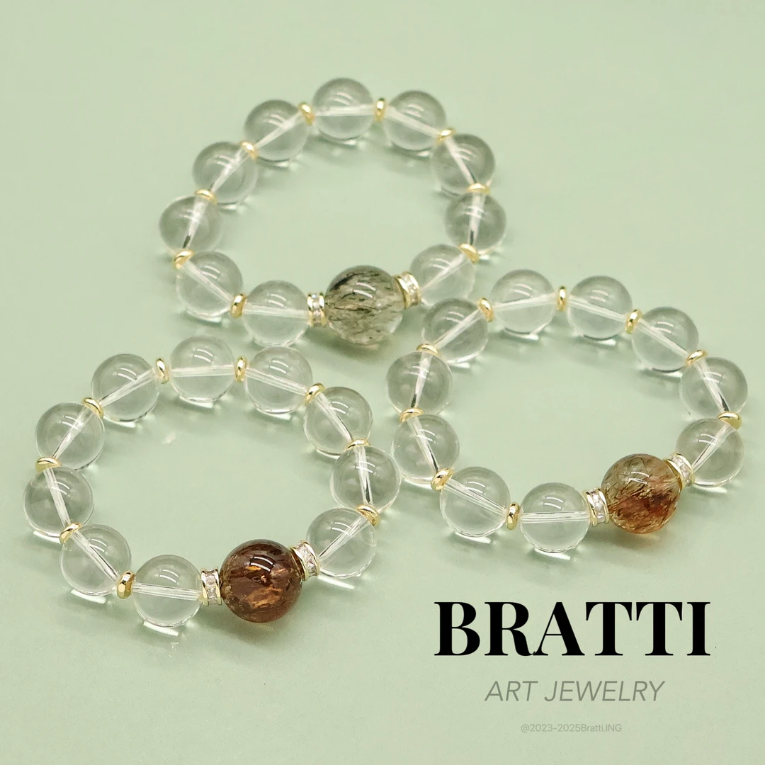 Bratti珠宝“梵音”全净体白水晶超七手串多样性发货-SL250501