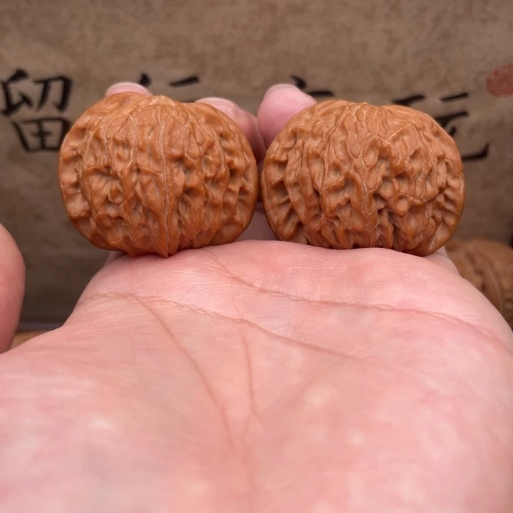 文玩核桃把件40磨盘蝴蝶磨