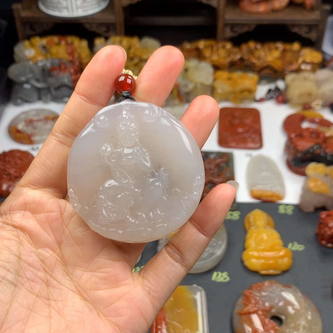 石英质玉（黄龙玉）挂件未镶嵌