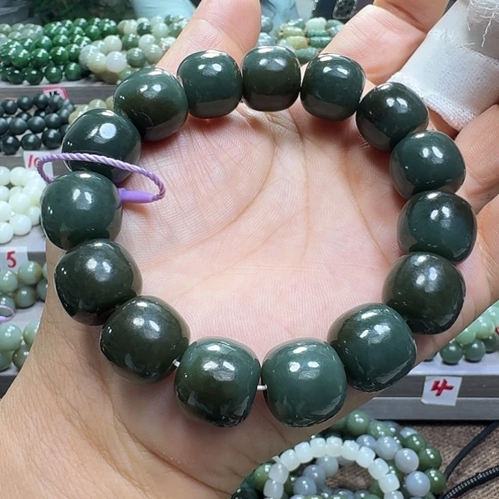 未镶嵌手链和田玉新疆且末蓝糖老型卡16