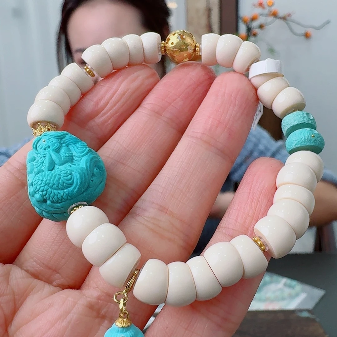 绿松石18K金镶嵌珠宝奇石