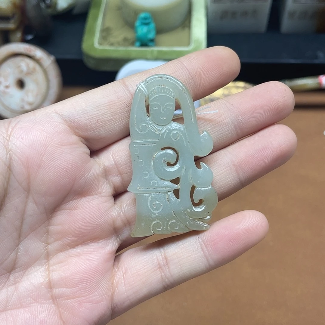 和田玉未镶嵌挂件