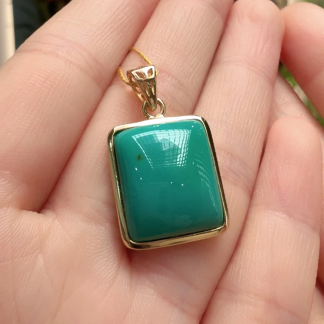 绿松石银S925镶嵌颈饰