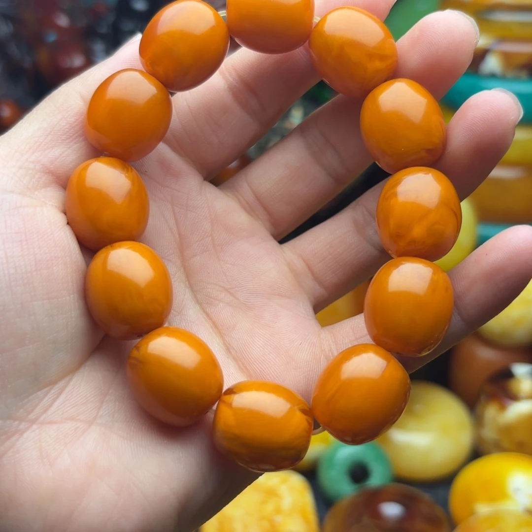 未镶嵌琥珀手链蜜蜡