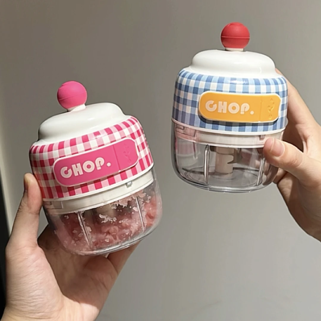 MOMO多巴胺电动迷你打蒜器宝宝辅食料理机家用捣蒜器压蒜器搅蒜器