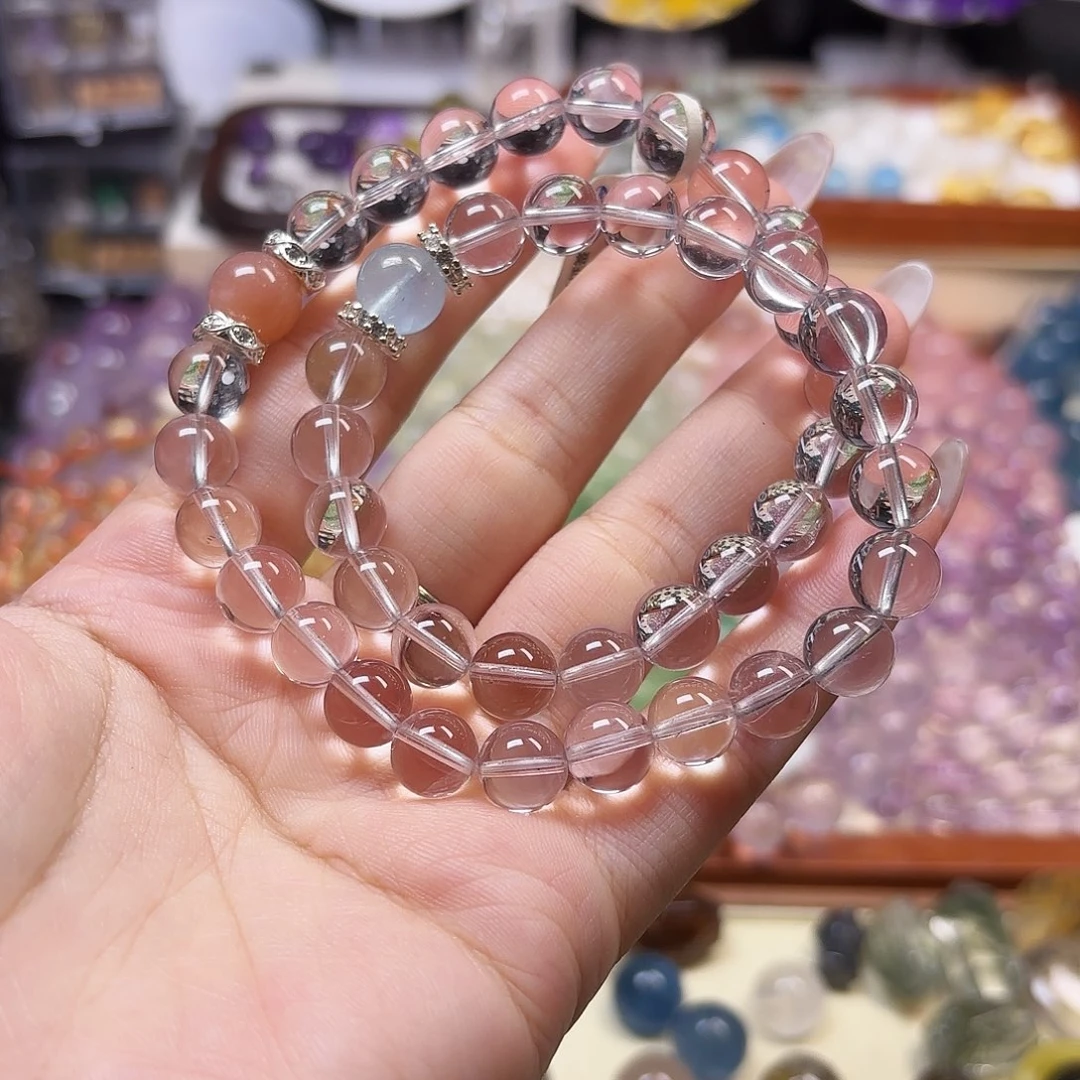 水晶手链未镶嵌双圈9孤品