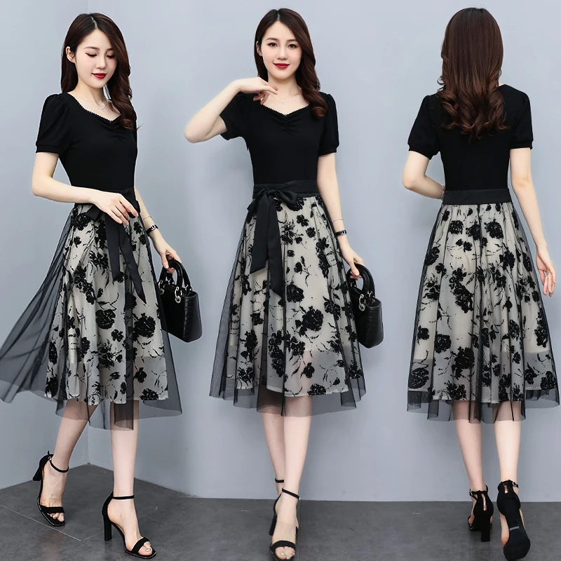 高级感时尚百搭连衣裙2025夏新款气质减龄洋气收腰显瘦减龄气质