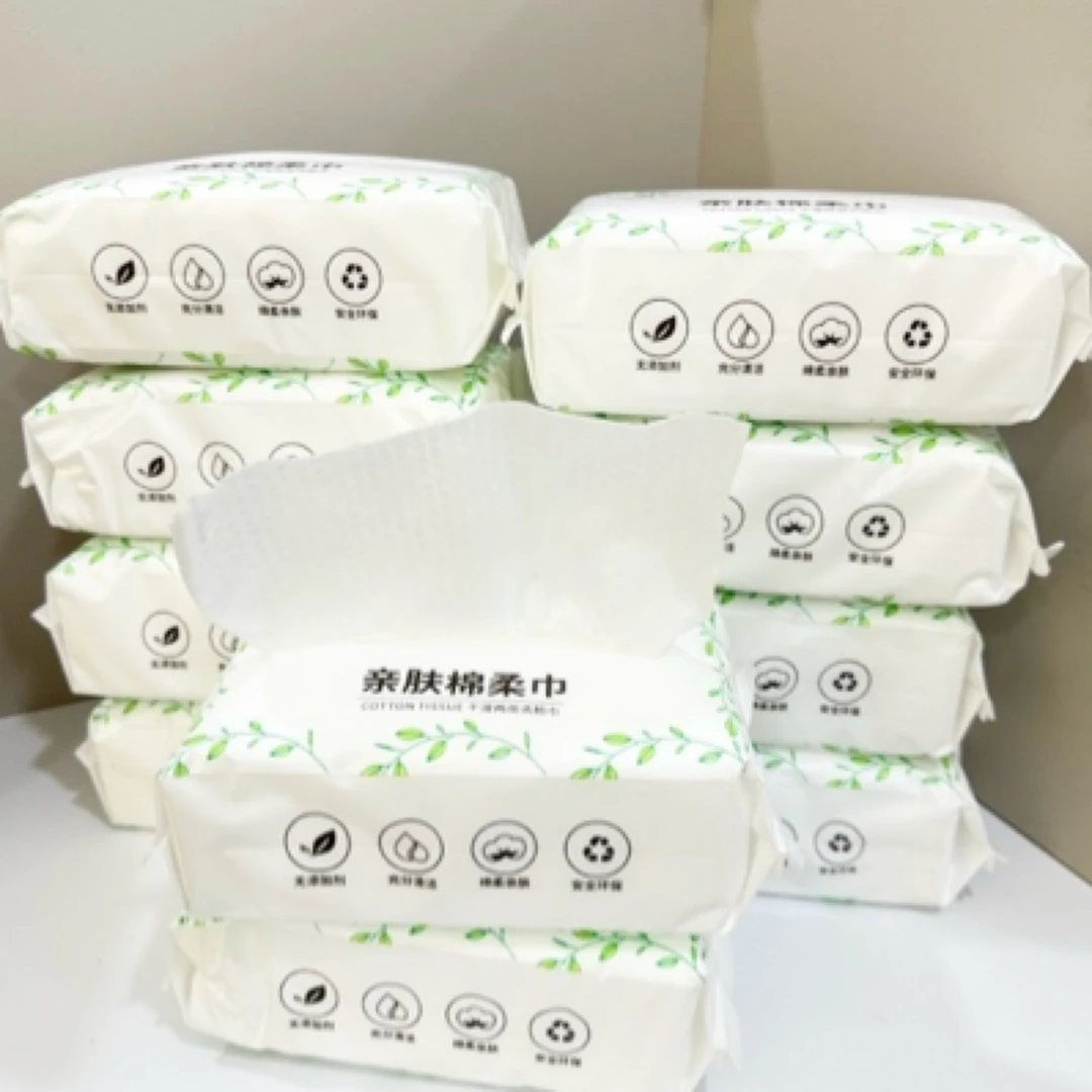 拍一发十包雅姿柔亲肤吸水棉柔巾洗脸巾毛巾亲肤棉一次性面巾家用