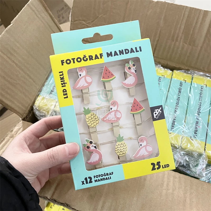 2盒！卡通可爱装饰小木夹子照片夹房间宿舍DIY照片墙夹相片夹