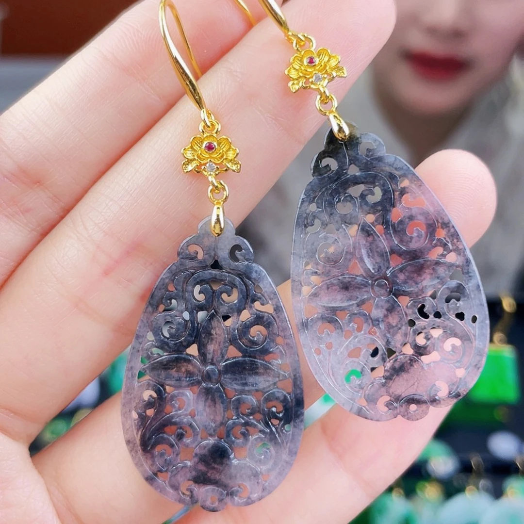 翡翠未镶嵌耳饰饰品