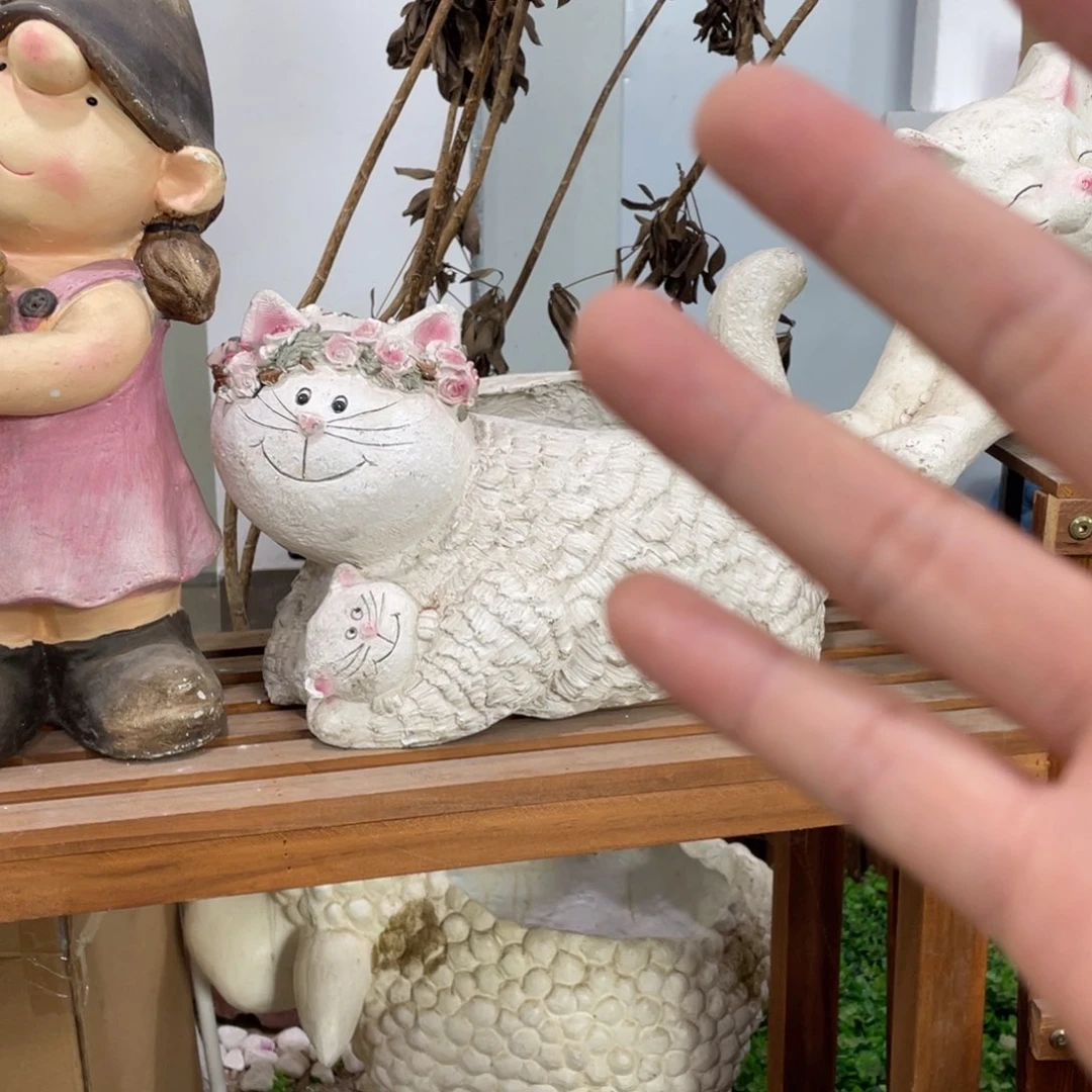 【闪购商品】氧化镁母子猫咪盆