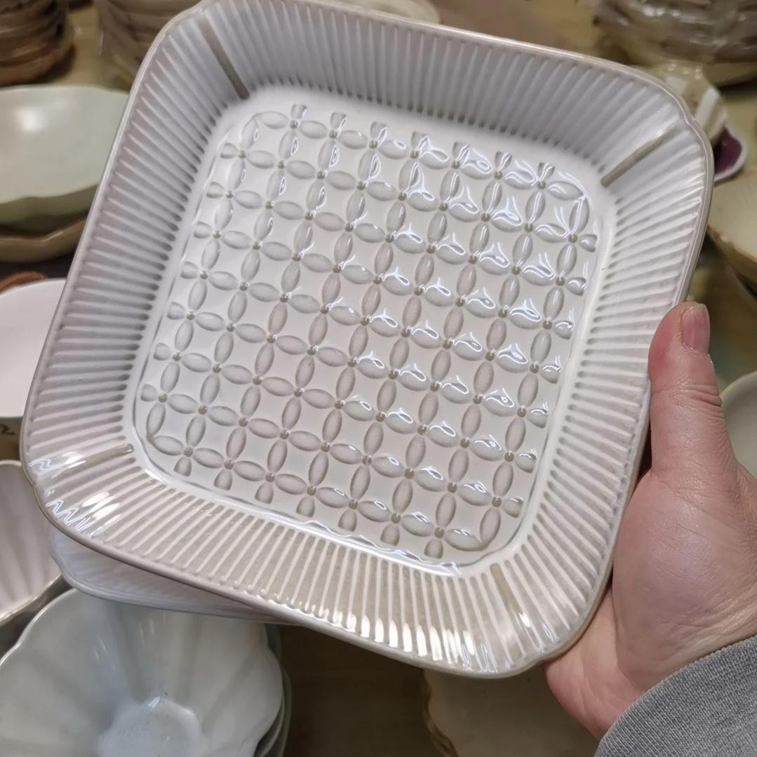 瓷片微瑕奈良方盘三个一组