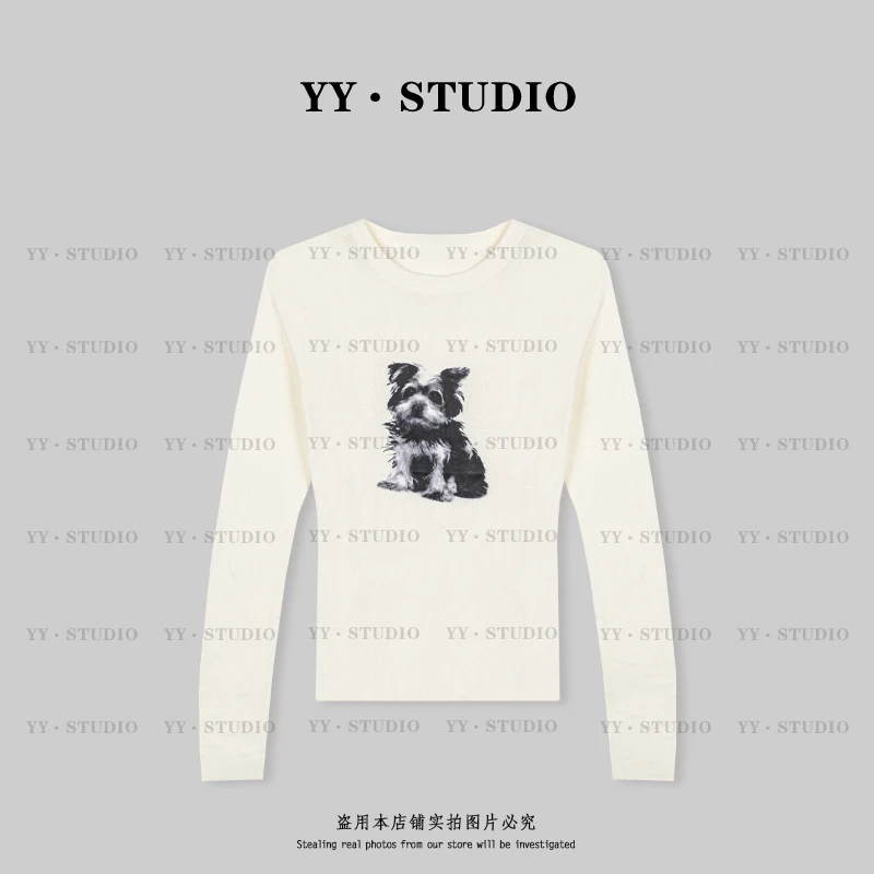 【YANYAN】春季新款百搭小狗长袖针织YY-2326