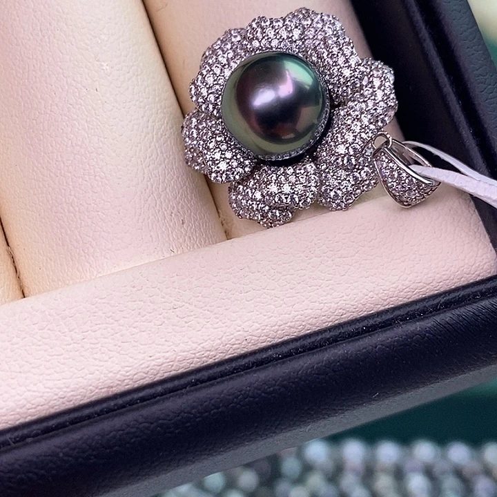 颈饰银S925镶嵌海水珍珠