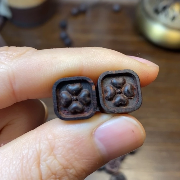 降真香手串/手链四叶草1一对12mm
