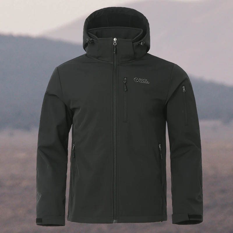 RockCloud/岩云户外休闲软壳衣男款防风防泼水春秋加绒外套020