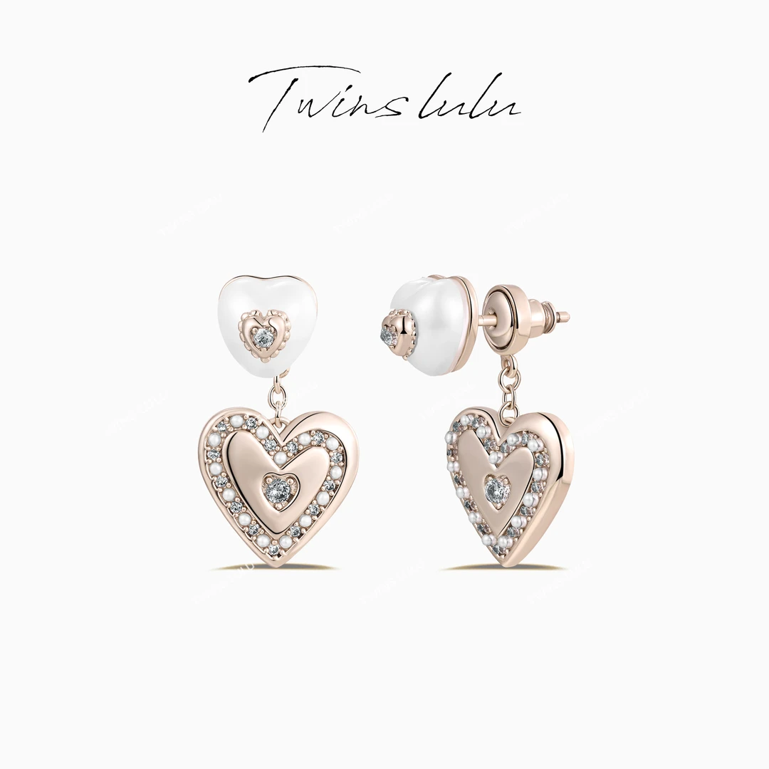 TWINS LULU 镀k金【官方正品】爱心【星河梦】两戴式耳环TSL1987