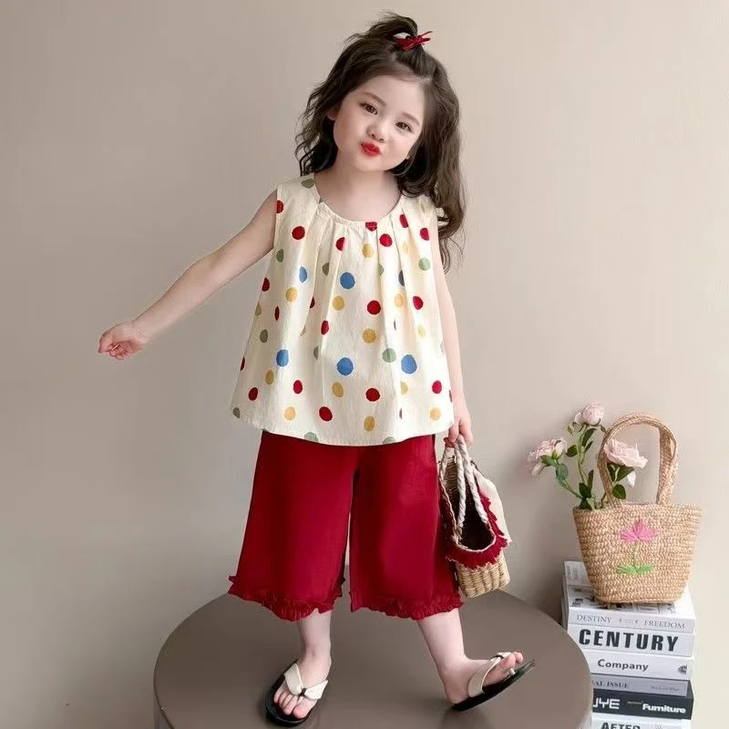 女童时尚套装夏季2025新款宝宝潮流百搭夏装小女孩洋气两件套
