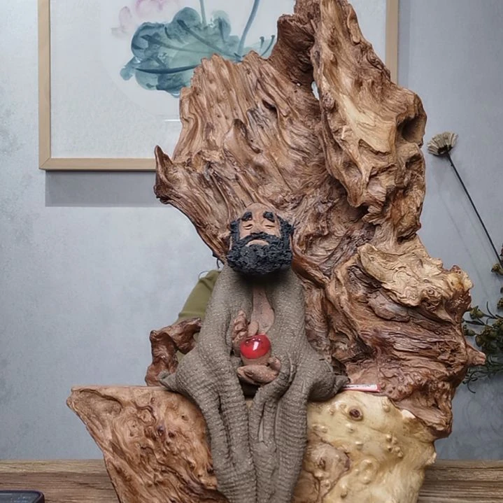 粗砂禅系列作品垂衣达摩