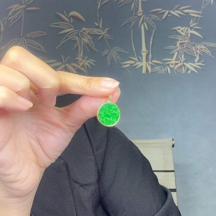 翡翠银S925镶嵌吊坠(不含链)特价