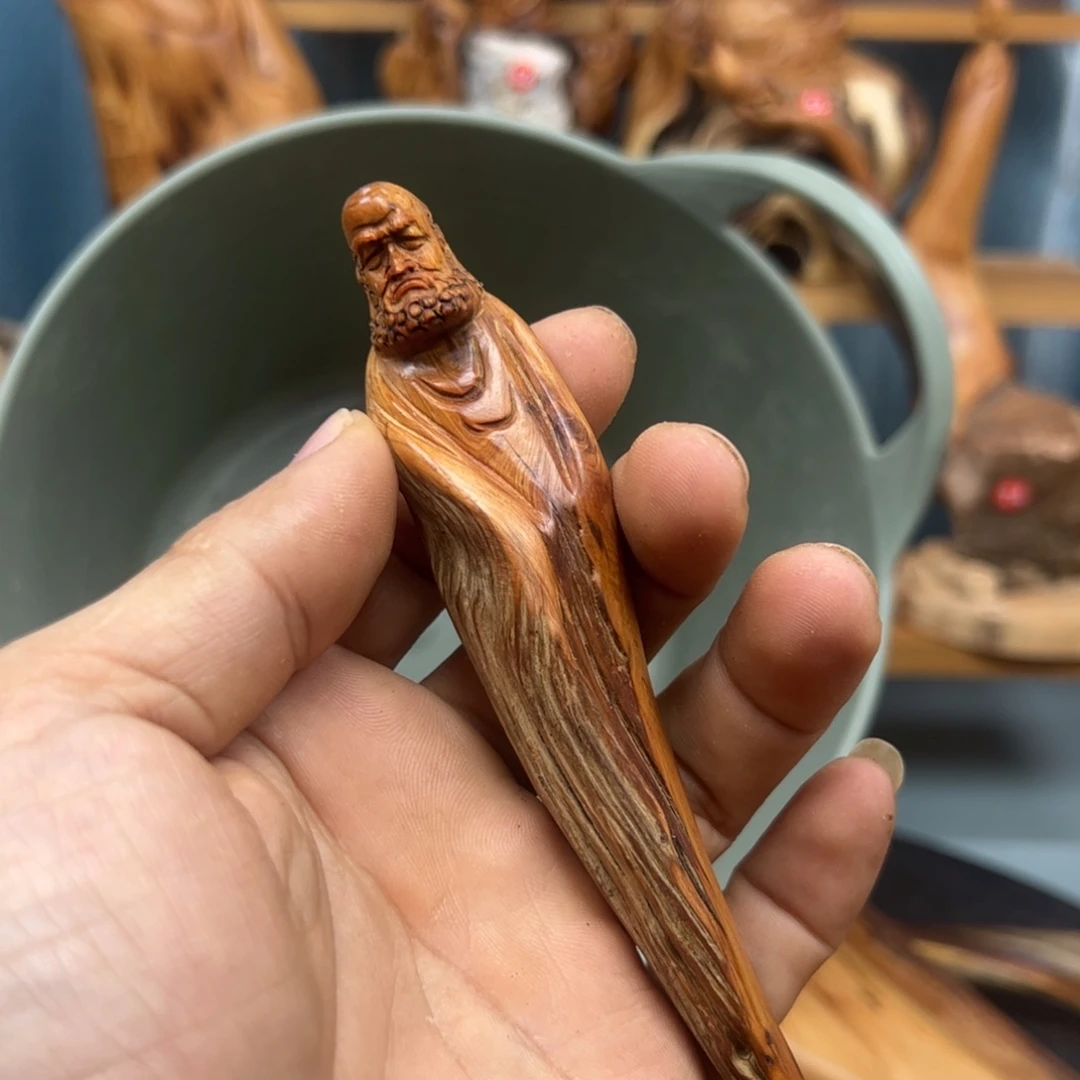 木虎*崖柏木摆件手把件