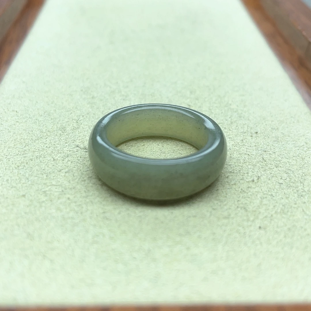 未镶嵌戒指和田玉63青花宽条16码