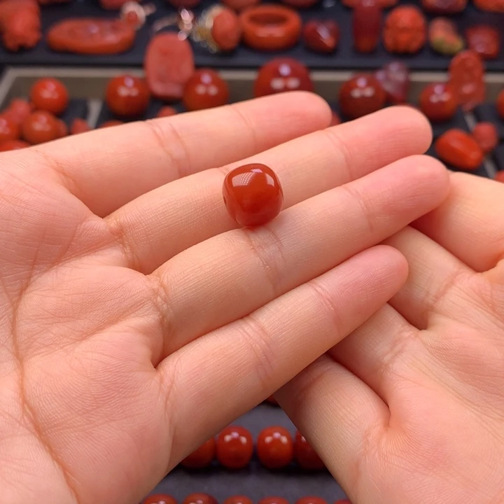 Z***～南红玛瑙未镶嵌老型单珠12MM原矿