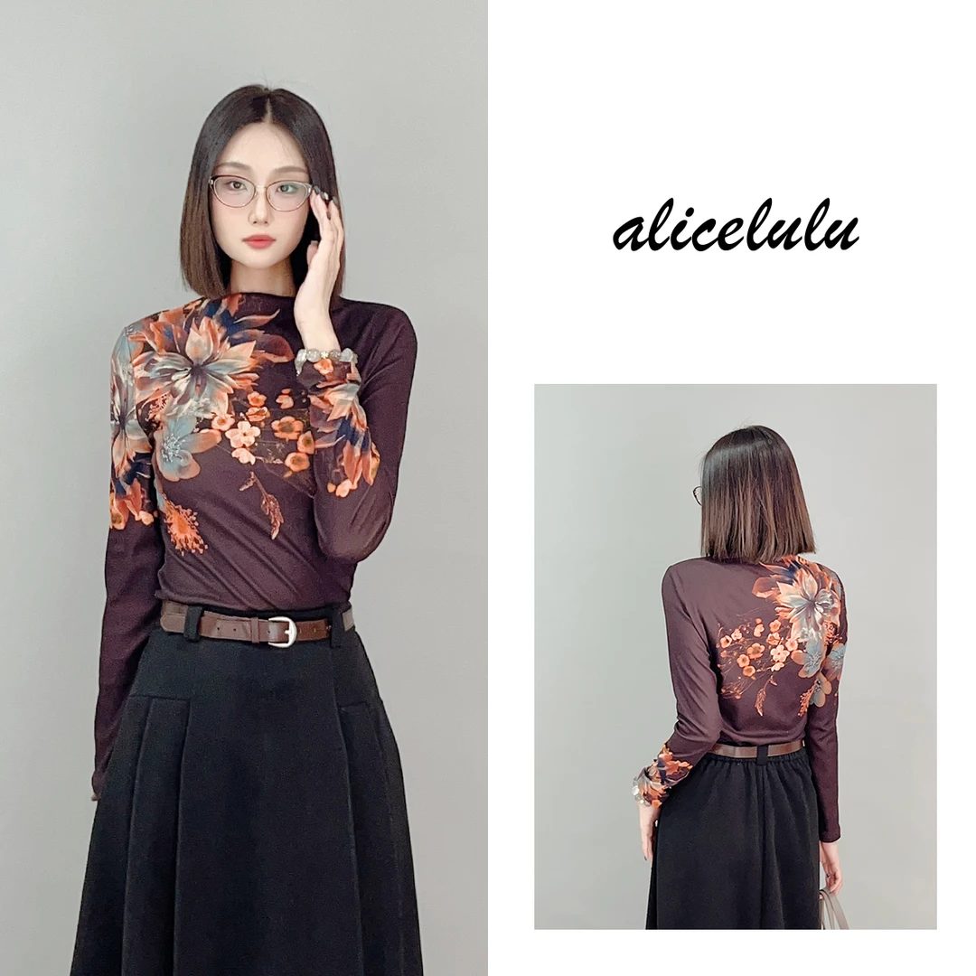 3 ALICE “繁花似锦”衬衫 柔美浪漫 弹力显瘦 S2140837E