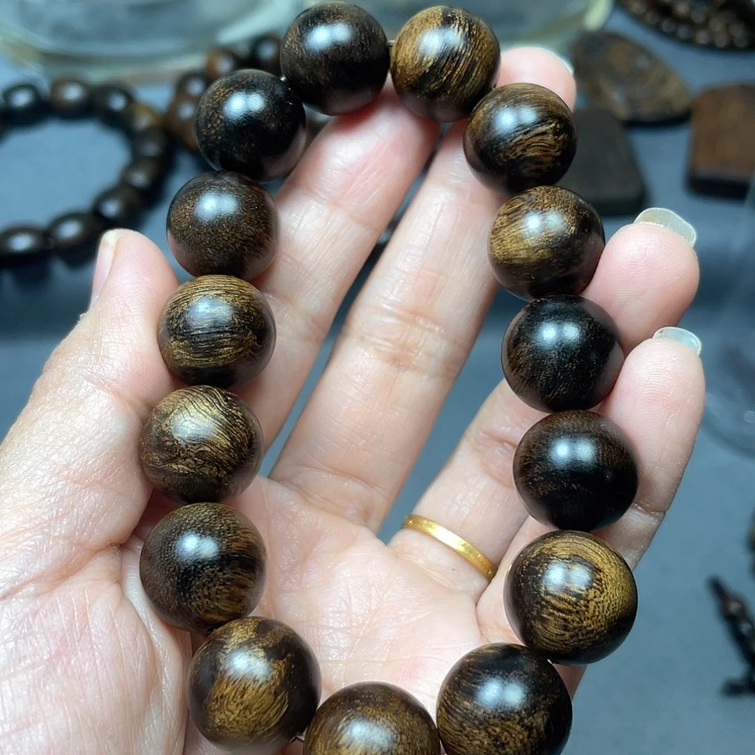 沉香手串明**趣白棋瘤疤1.5