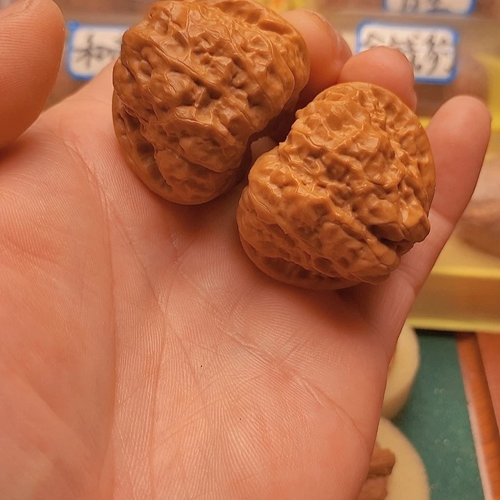 文玩核桃把件42蛤蟆头水晶皮