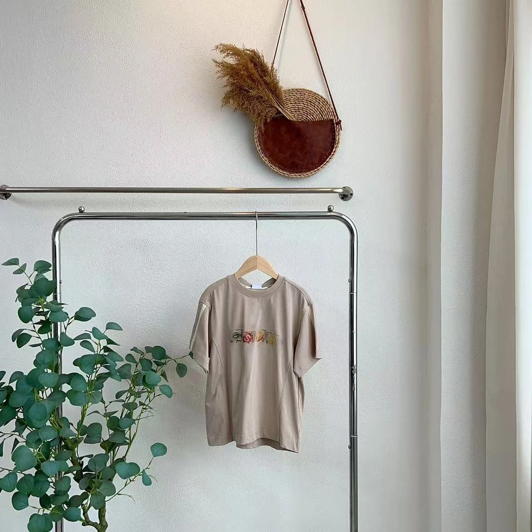 1144锁咖色短袖T恤