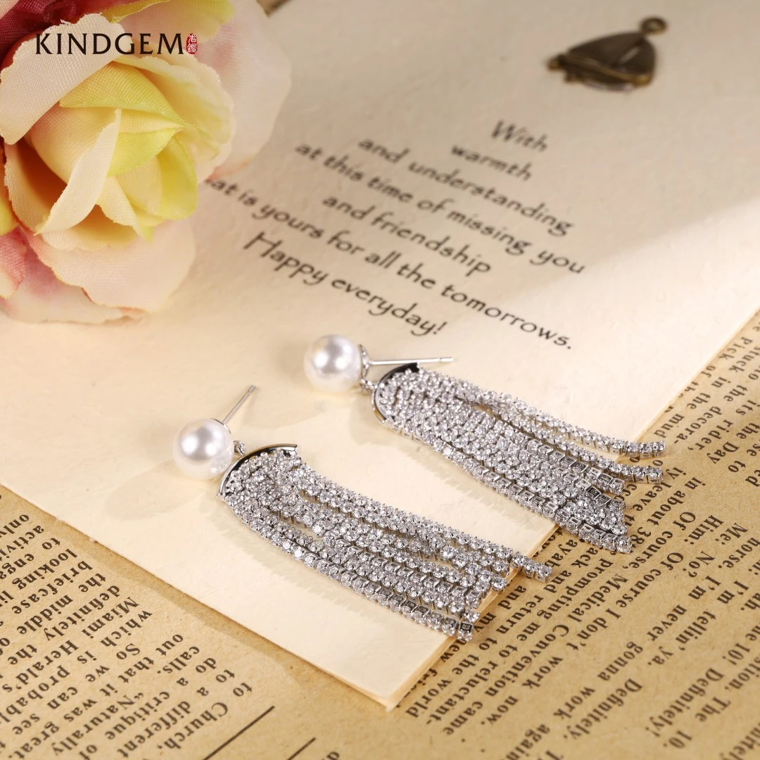 铜合金仿珍珠耳饰 CZ54XKKC-27731潮流轻奢百搭简约耳环耳饰