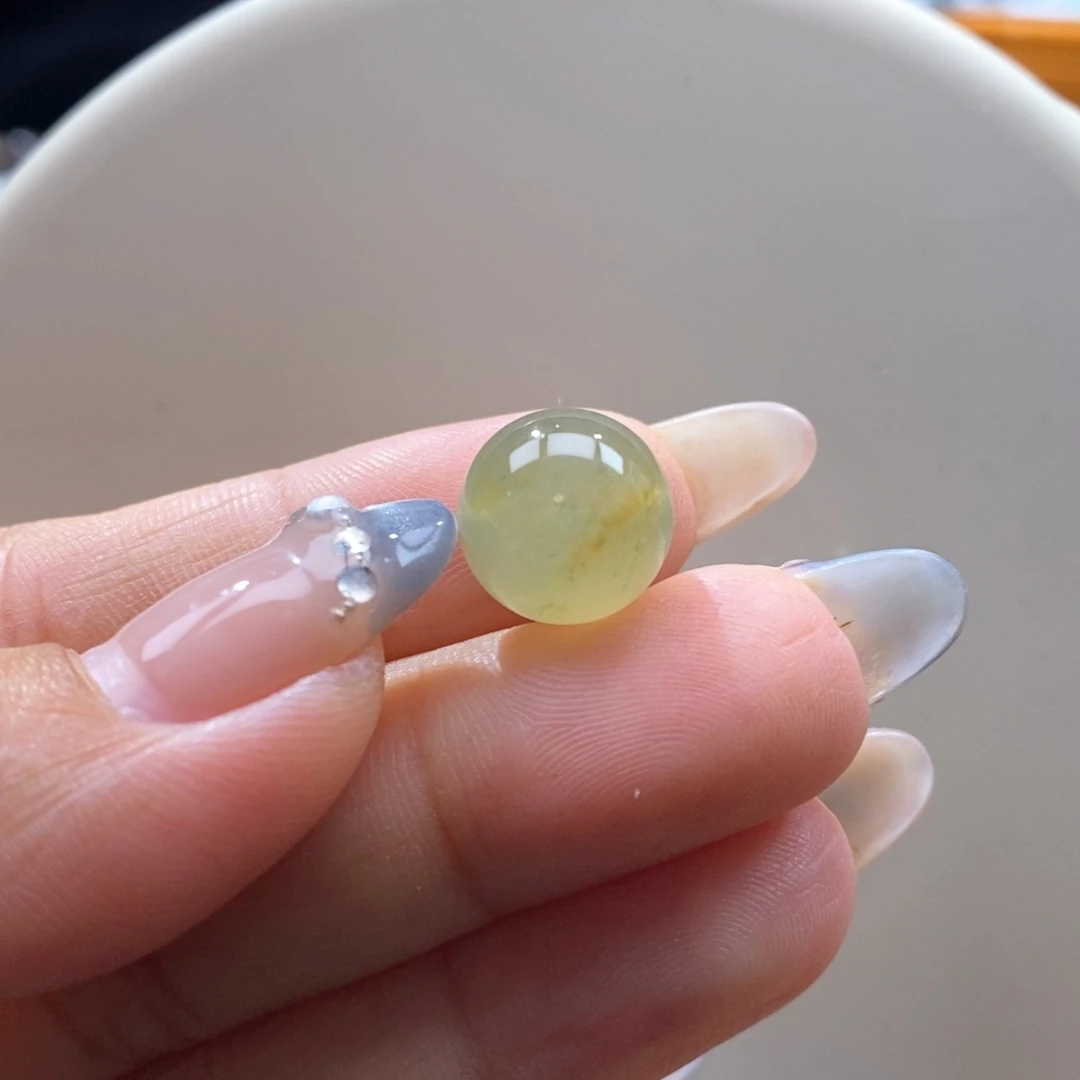 翡翠未镶嵌颈饰翡翠冰橘黄珠卡12.3
