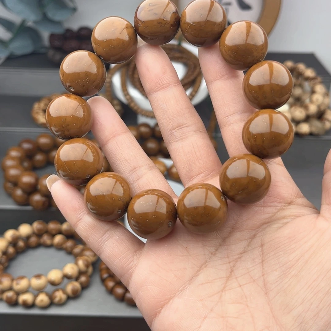 紫金鼠手串半实心光珠19