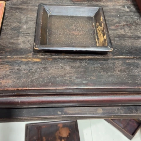 美***已有机玻璃老家具仿古看盘子