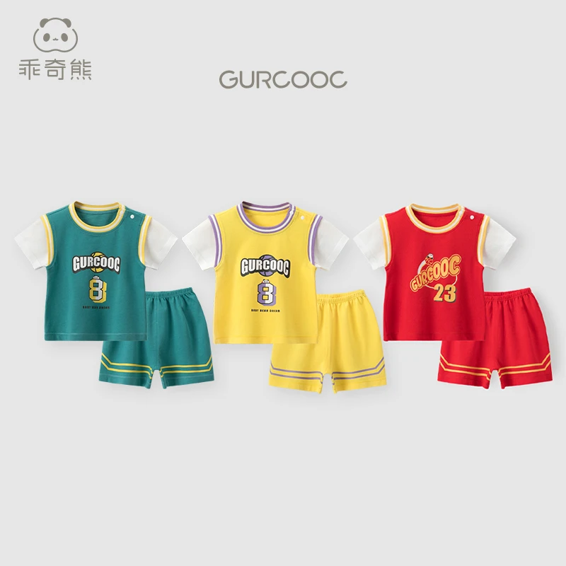 【断码球服套装】儿童夏季男女宝宝居家外穿透气亲肤可爱两件套