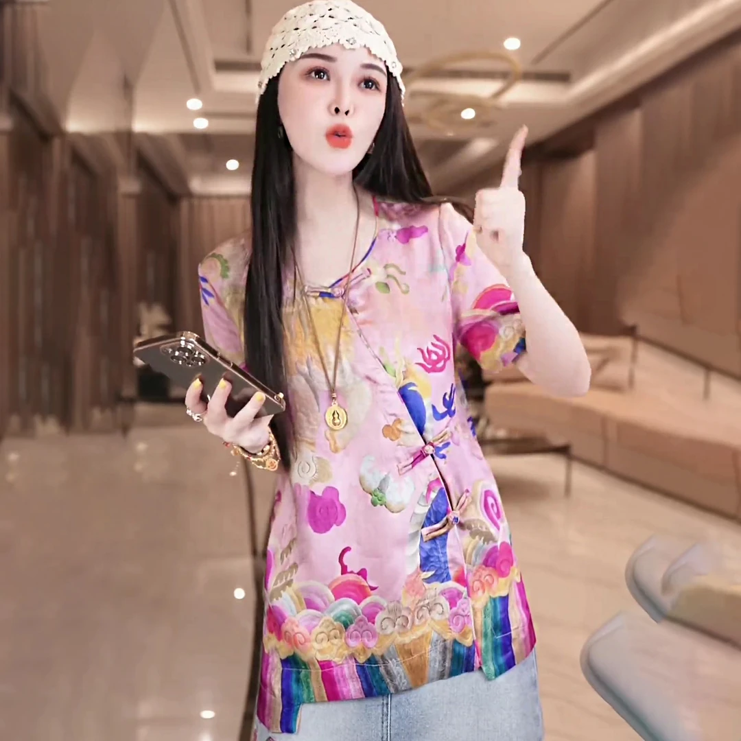 新国风上衣时尚气质网红洋气炸街女装小众精致轻奢新中式宽松显瘦