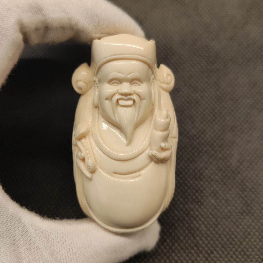C00142 财神猛犸牙工艺品