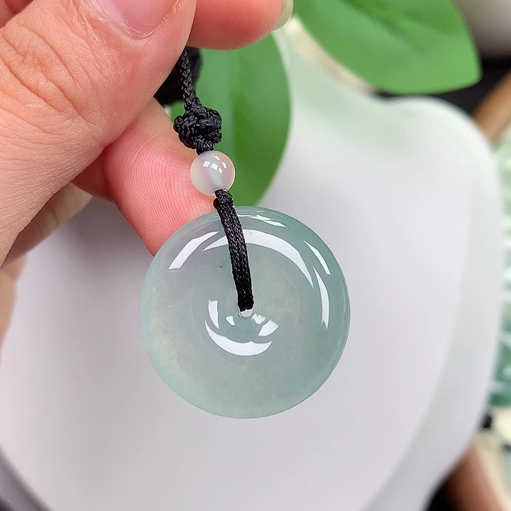 颈饰未镶嵌翡翠平安扣 24.2x5.5mm