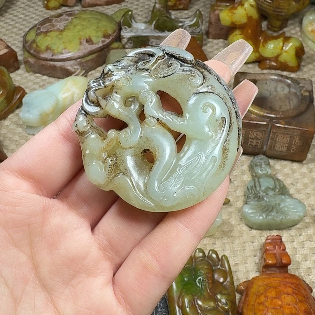 白玉菩提吊坠挂件