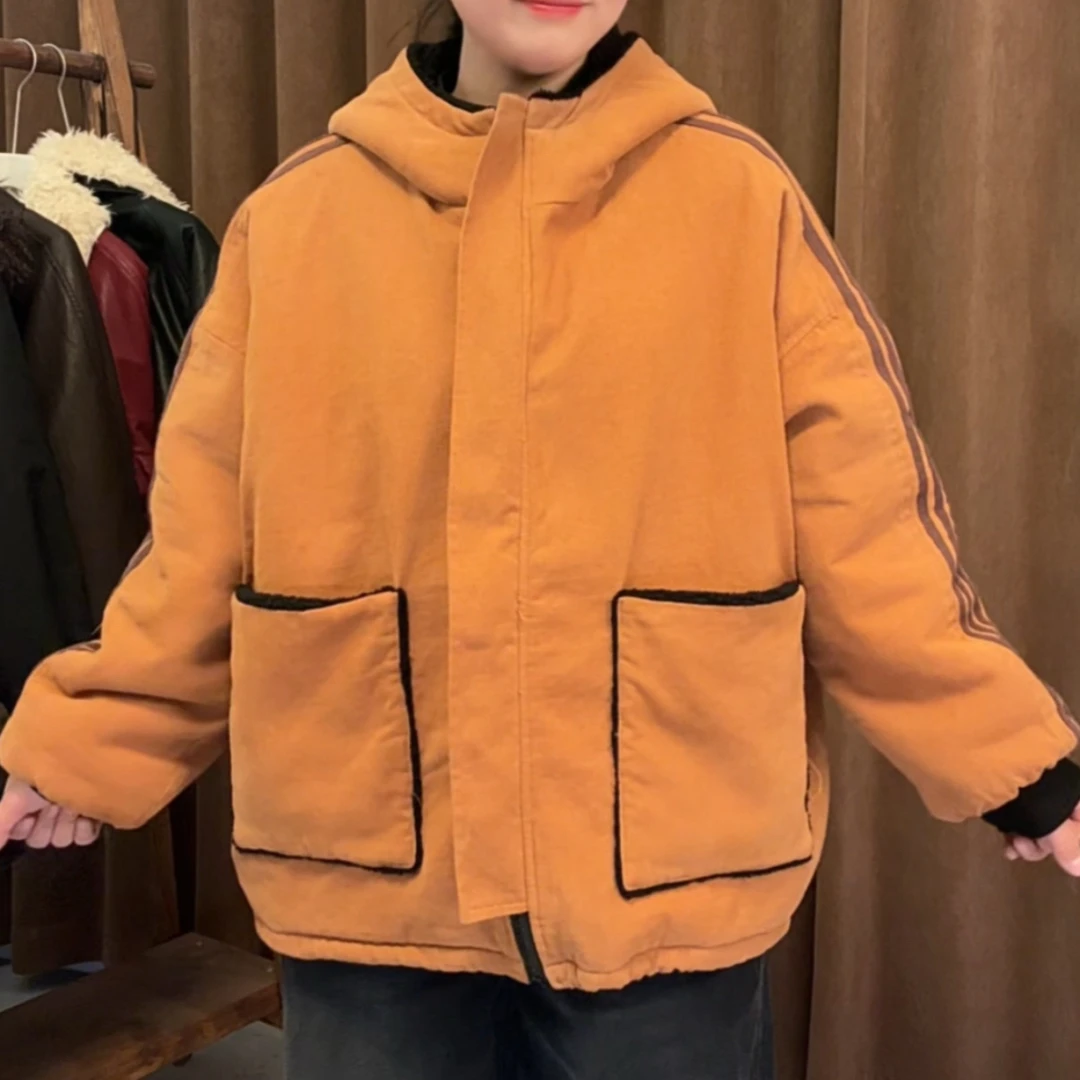 683双面双穿冬款不褪色显瘦不起球常规棉服棉衣连帽加厚保暖冬季