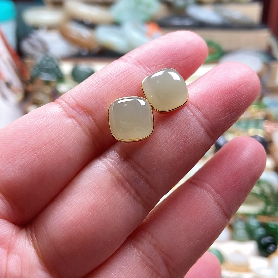 吊坠(不含链)银S925镶嵌和田玉