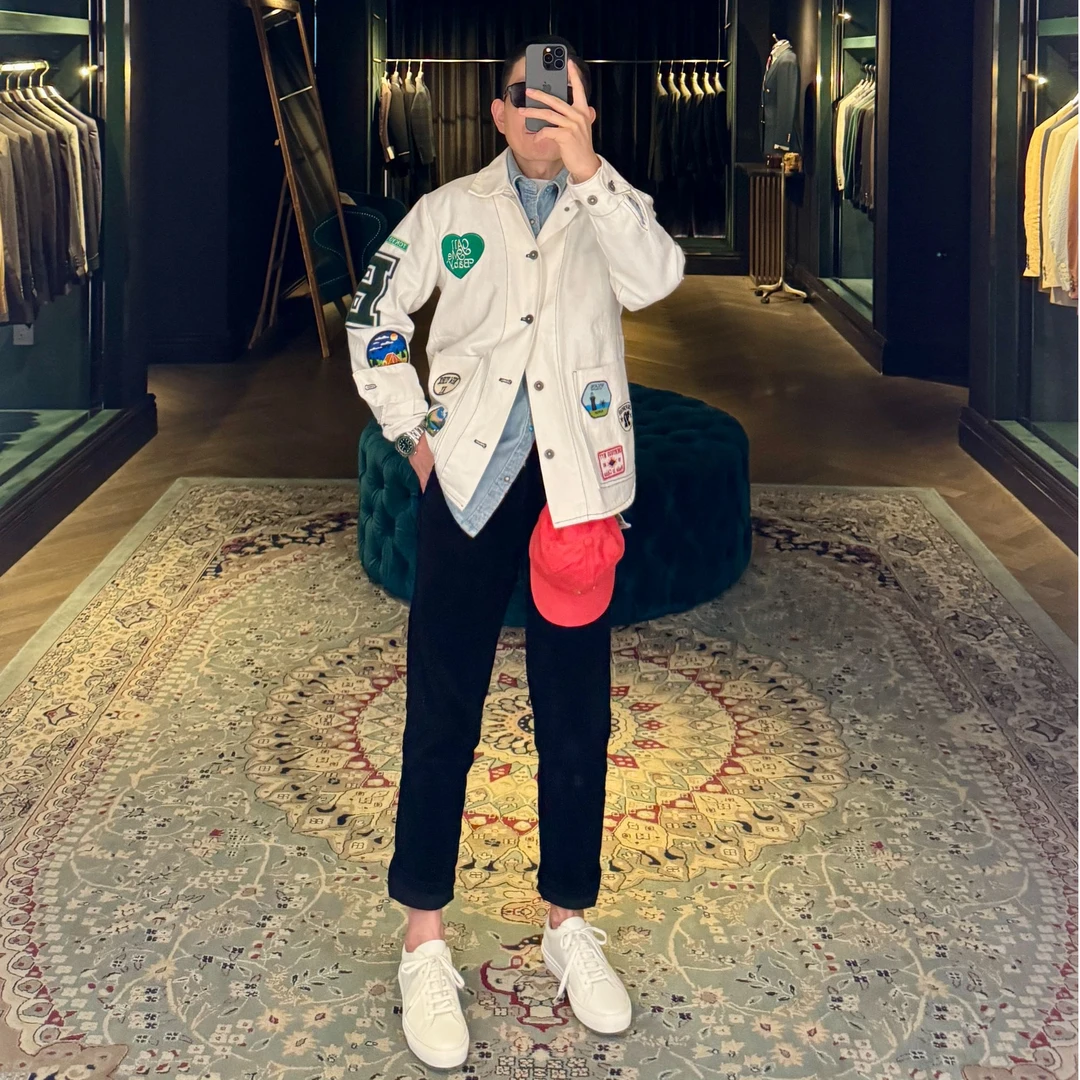 DIERTUUO迪途-26301男士时尚秋季经典美式贴标翻领休闲夹克外套