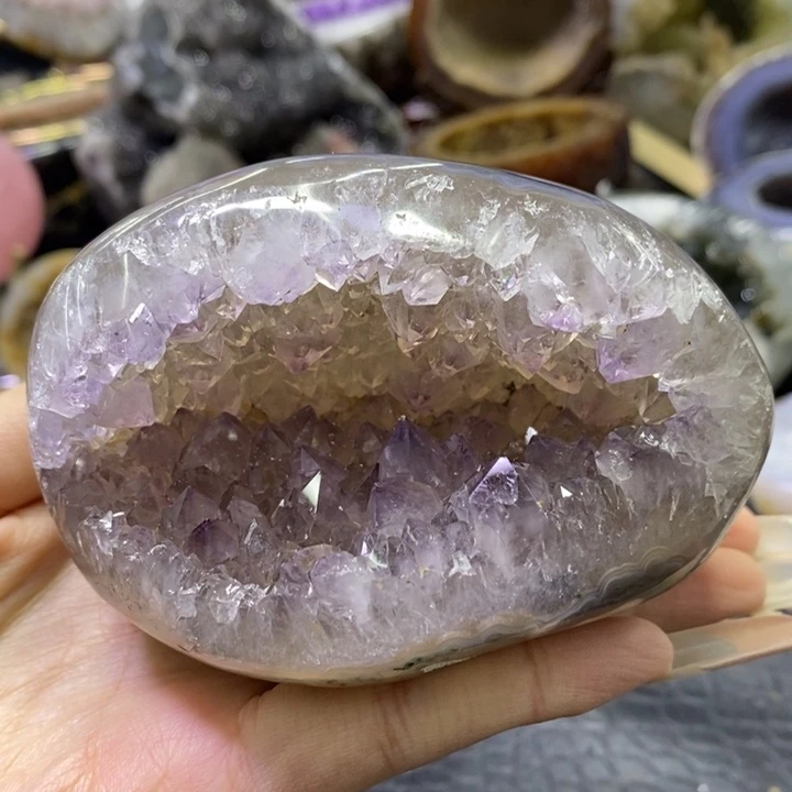 未镶嵌珠宝半成品水晶紫晶洞