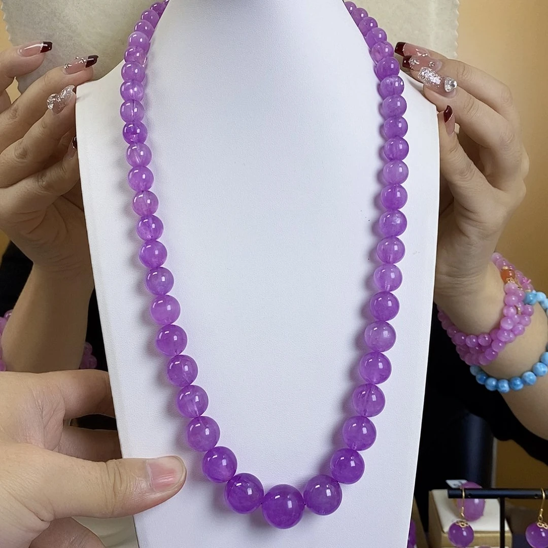 锂辉石紫锂辉高冰收藏级顶配塔链未镶嵌