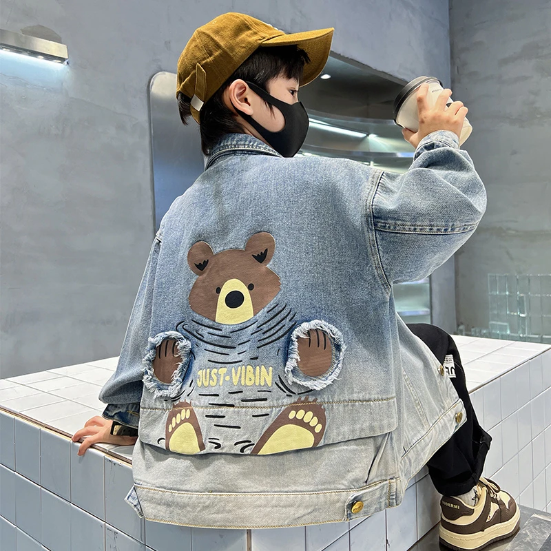宠粉丝（卡尔达实体品质）小童韩版牛仔衣牛仔外套2025年男童休闲
