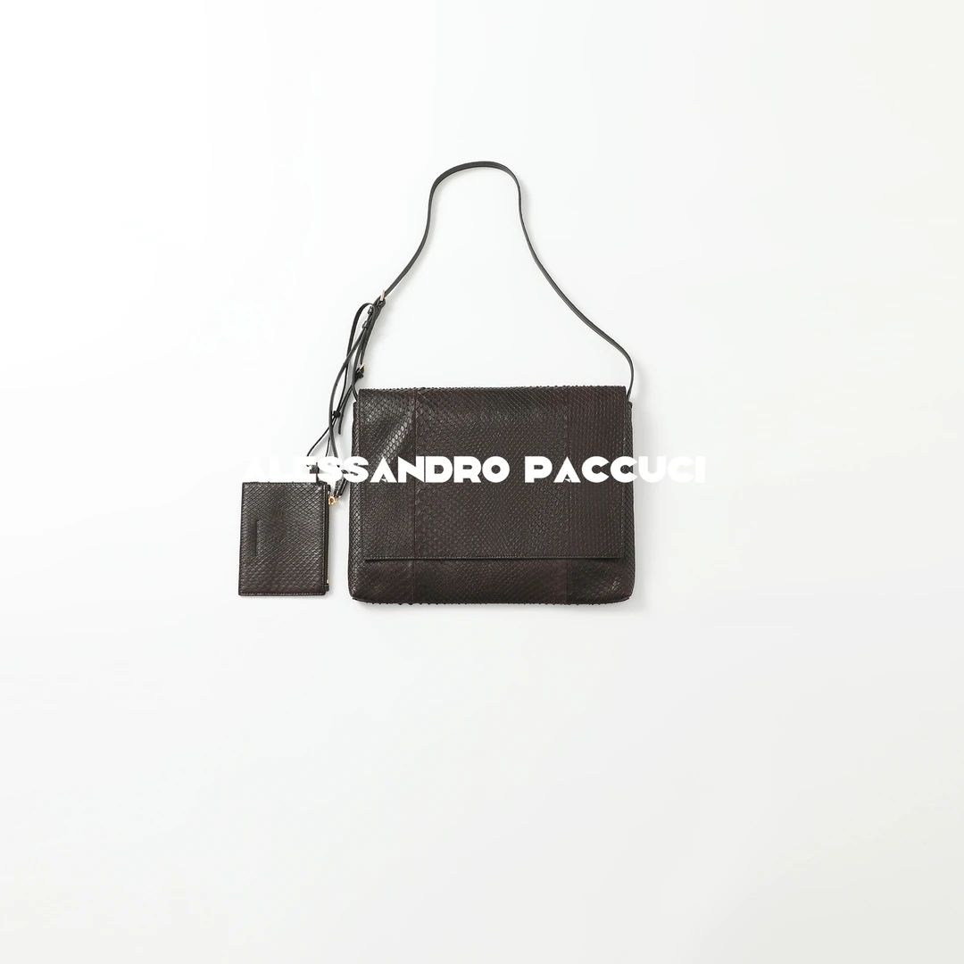 AP洛哥53073BT【邮差包/进口蛇皮】翻盖子母包时尚百搭手提包