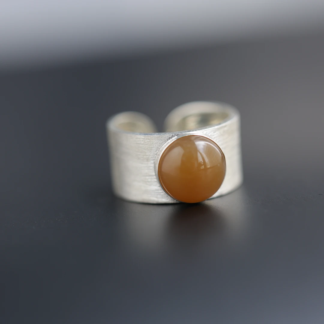 一团和气 | 原创设计精品和田玉糖玉戒指（多样性发货 发其一 ）